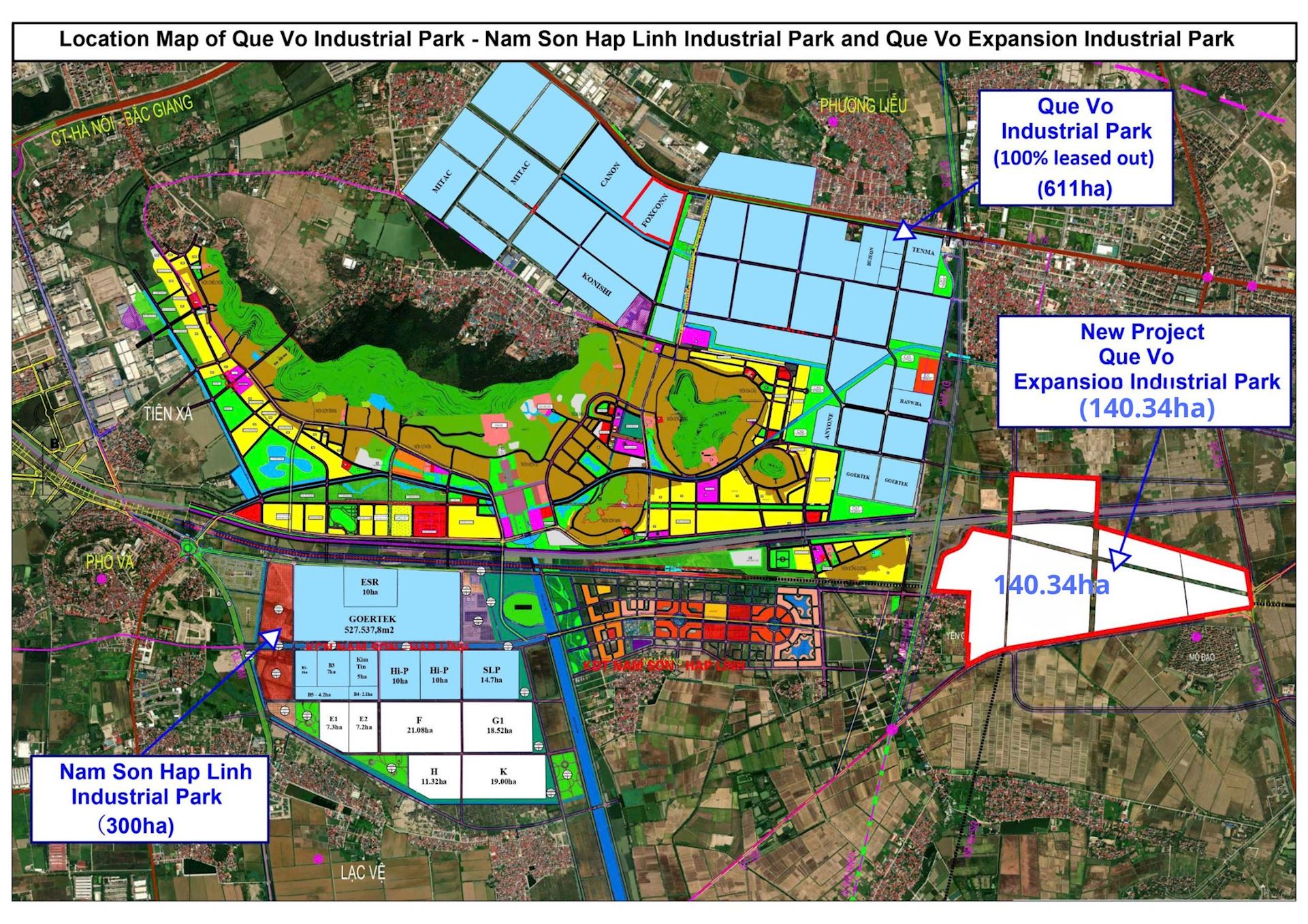  Vị trí KCN Quế Võ mở rộng 2, tỉnh Bắc Ninh