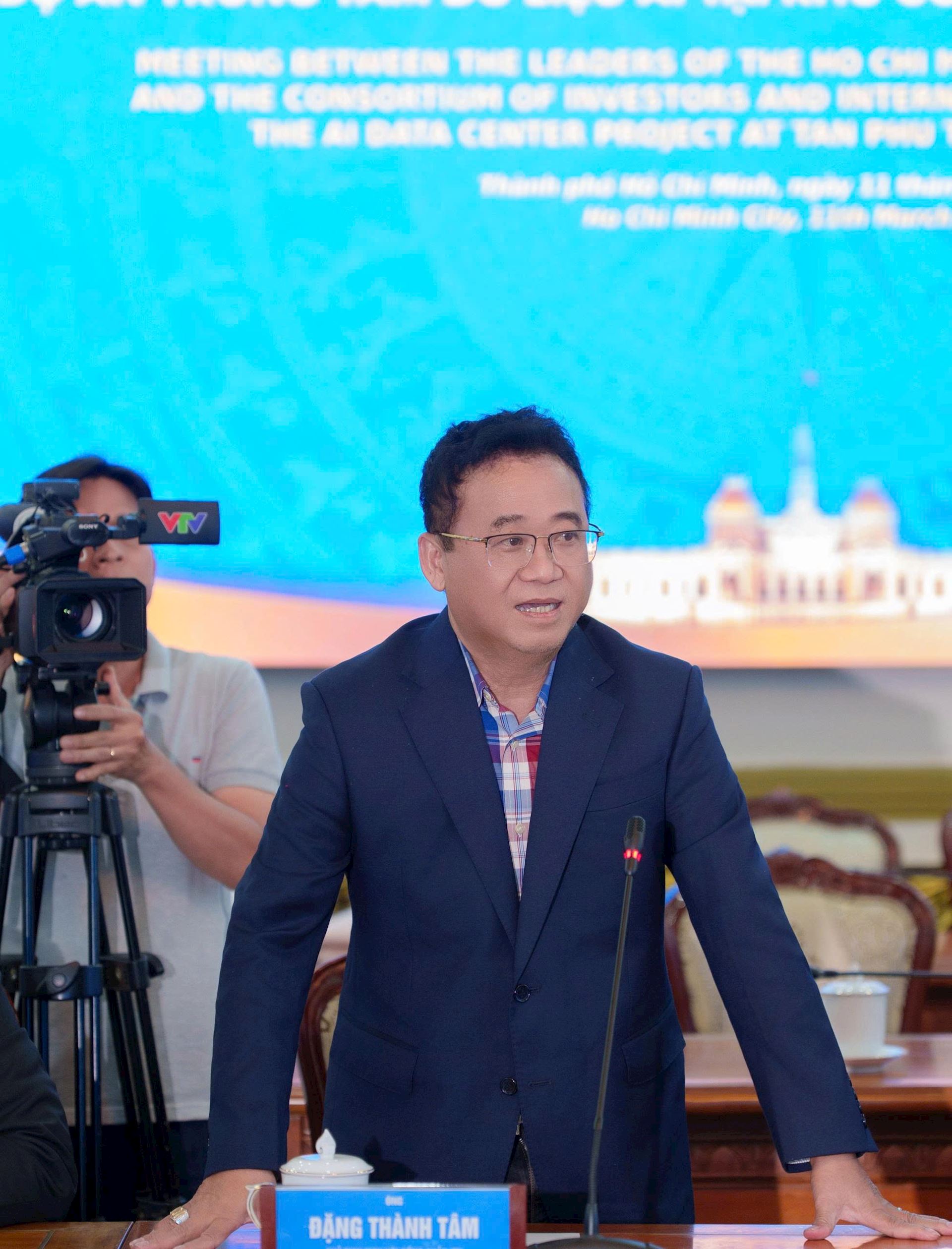 Ông Đặng Thành Tâm, Chủ tịch HĐQT Tổng Công ty Phát triển Đô thị Kinh Bắc, phát biểu tại buổi lễ.