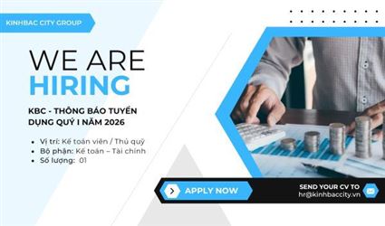 KBC - Thông báo tuyển dụng Quý I năm 2026 - Tuyển 01 Kế toán viên / Thủ quỹ