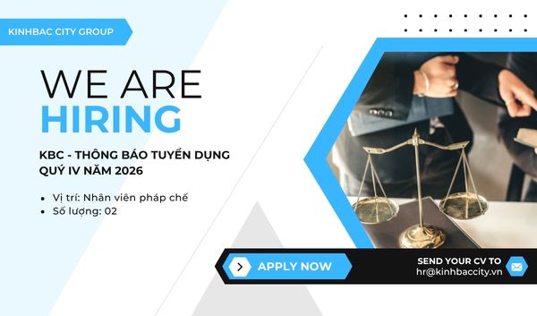 KBC - Thông báo tuyển dụng Quý IV năm 2026 - Tuyển 02 Nhân viên Pháp chế