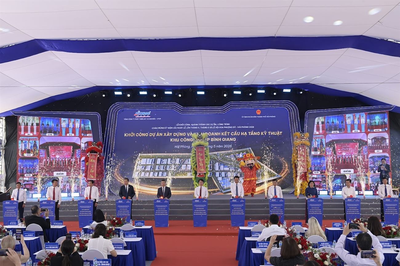 KBC commenced construction of an industrial park project with a total investment of over VND 1.755 billion in Hai Phong