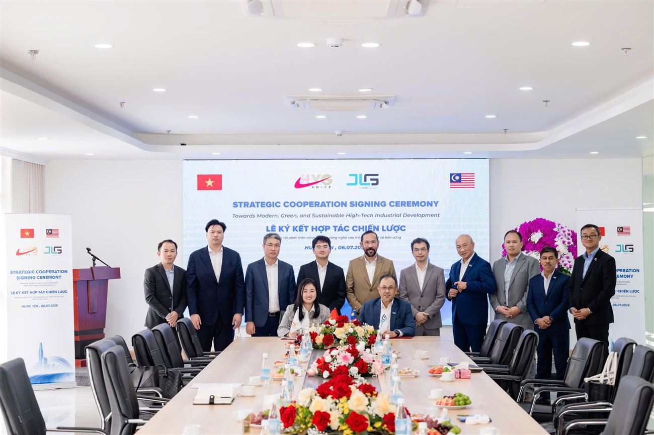 Hưng Yên Group và JLAND Group ký kết Biên bản ghi nhớ hợp tác nghiên cứu phát triển các Khu công nghiệp công nghệ cao