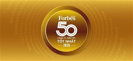 KBC tiếp tục được Forbes vinh danh Top 50 công ty niêm yết tốt nhất 2026
