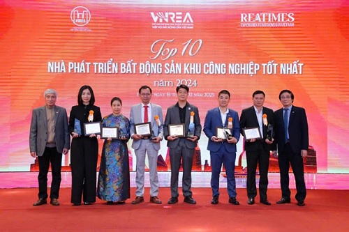 KBC lần thứ 3 được vinh danh Top 10 Nhà phát triển bất động sản Khu công nghiệp